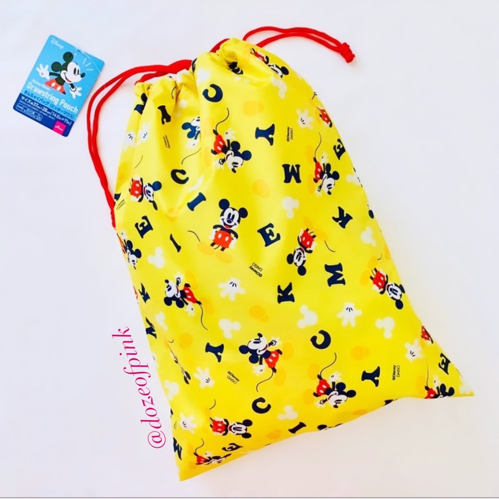 DISNEY MICKEY MOUSE LARGE DRAWSTRING BAG